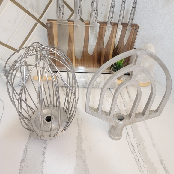 Hobart mixer compatible attachments. 12" whisk and beater paddle. - Picture 2 of 11